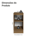 Balcão de Cozinha 40 cm 1 Porta Rustic/Cinza Lux Madesa