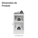 Balcão de Cozinha 40 cm 1 Porta Branco/Cinza Lux Madesa