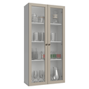 Cristaleira Suspensa 70 cm 2 Portas de Vidro Branco/Crema Vik Madesa