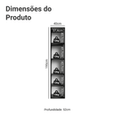 Paneleiro 40 cm 2 Portas Suspenso Preto Nice Madesa