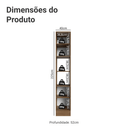 Paneleiro 40 cm 2 Portas e 2 Nichos Rustic/Cinza Lux Madesa