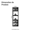 Torre Quente 60 cm 2 Portas 2 Nichos Suspenso Preto Nice Madesa