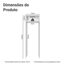 Porta-Geladeira 73 cm 1 Porta Basculante Branco Glamy Madesa