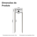 Porta-Geladeira 73 cm 1 Porta Basculante Crema/Branco/Crema Agata Madesa