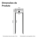 Porta-Geladeira 73 cm 1 Porta Basculante Preto/Branco/Preto Agata Madesa
