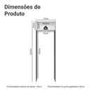 Porta-Geladeira 73 cm 1 Porta Basculante Cinza/Branco/Cinza Lux Madesa