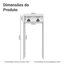 Porta-Geladeira 103 cm 1 Porta Basculante Branco Agata Madesa