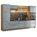 Armário de Cozinha Completa 320 cm Rustic/Cinza Lux Madesa 08