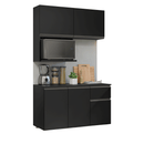 Armário de Cozinha Compacta 120 cm Suspenso Preto Nice Madesa 06