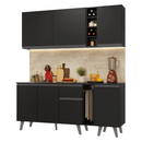 Armário de Cozinha Compacta 180 cm Preto Nice Madesa 01