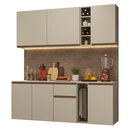 Armário de Cozinha Compacta 180 cm Suspenso Crema Nice Madesa 04