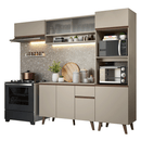 Armário de Cozinha Completa 260 cm Crema Nice Madesa 04