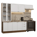 Armário de Cozinha Completa 270 cm Rustic/Branco Vik Madesa 05