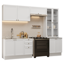 Armário de Cozinha Completa 270 cm Branco Vik Madesa 06