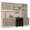 Armário de Cozinha Completa 270 cm Branco/Crema Vik Madesa 06