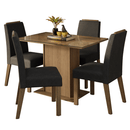 Conjunto Sala de Jantar Tampo de Vidro 4 Cadeiras Rustic/Oxford Jasmin Madesa