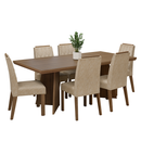 Conjunto Sala de Jantar Tampo de Madeira 6 Cadeiras Rustic/Imperial Sarlat Madesa
