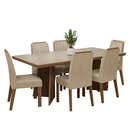 Conjunto Sala de Jantar Tampo de Madeira 6 Cadeiras Rustic/Cinza/Imperial Sarlat Madesa