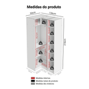 Guarda-Roupa Modulado de Canto 3 Portas com Espelhos Branco Neo Madesa