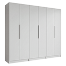 Guarda-Roupa Modulado 240 cm 6 Portas 4 Gavetas Branco Neo Madesa 01