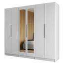 Guarda-Roupa Modulado 240 cm 6 Portas com Espelhos 6 Gavetas Branco Neo Madesa 04