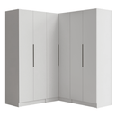 Guarda-Roupa Modulado de Canto 350 cm 6 Portas 4 Gavetas Branco Neo Madesa 01