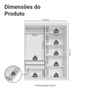 Guarda-Roupa Closet 2 Gavetas 121 cm Branco Venus Madesa