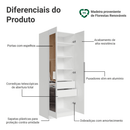 Guarda-Roupa Modulado 2 Portas com Espelho 2 Gavetas 4 Prateleiras Branco Neo Madesa
