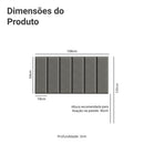 Cabeceira Estofada Modular Kit 6 Peças para Camas de Solteiro Silver Madesa