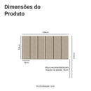 Cabeceira Estofada Modular Kit 6 Peças para Camas de Solteiro Imperial Madesa