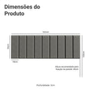 Cabeceira Estofada Modular Kit 9 Peças para Camas até Casal/Queen Silver Madesa