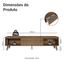 Rack para TV até 75 Polegadas 180 cm 2 Portas 1 Gaveta Rustic Dune Madesa