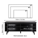 Rack para TV até 55 Polegadas Preto Madesa