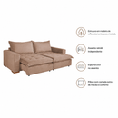 Sofá Cama Retrátil 3 Lugares Milano Design