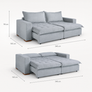 Sofá Cama Retrátil 3 Lugares Milano Design