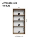 Cristaleira Suspensa 70 cm 2 Portas de Vidro Rustic/Crema Vik Madesa