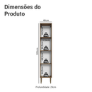 Paneleiro 40 cm 1 Porta Rustic/Preto Lille Madesa
