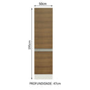 Paneleiro Madesa Fit 2 Portas Branco/Rustic