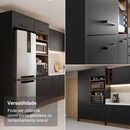 Painel Fechamento Lateral para Cozinha 225 x 60cm Preto Madesa