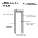 Porta-Geladeira 73 cm 1 Porta Basculante Branco Stella Madesa
