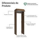 Porta-Geladeira 73 cm 1 Porta Basculante Rustic Glamy Madesa