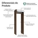 Porta-Geladeira 73 cm 1 Porta Basculante Rustic/Branco Vik Madesa