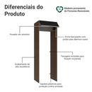 Porta-Geladeira 73 cm 1 Porta Basculante Rustic/Preto Glamy Madesa