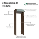 Porta-Geladeira 73 cm 1 Porta Basculante Rustic/Cinza Lux Madesa