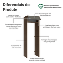 Porta-Geladeira 73 cm 1 Porta Basculante Rustic/Cinza Vik Madesa