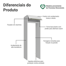 Porta-Geladeira 73 cm 1 Porta Basculante Branco Veludo Lux Madesa