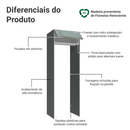Porta-Geladeira 73 cm 1 Porta Basculante Cinza/Branco/Cinza Lux Madesa