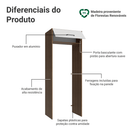 Porta-Geladeira 83 cm 1 Porta Basculante Rustic/Branco Agata Madesa