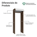 Porta-Geladeira 83 cm 1 Porta Basculante Rustic/Branco Glamy Madesa