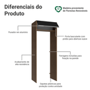 Porta-Geladeira 83 cm 1 Porta Basculante Rustic/Preto Glamy Madesa